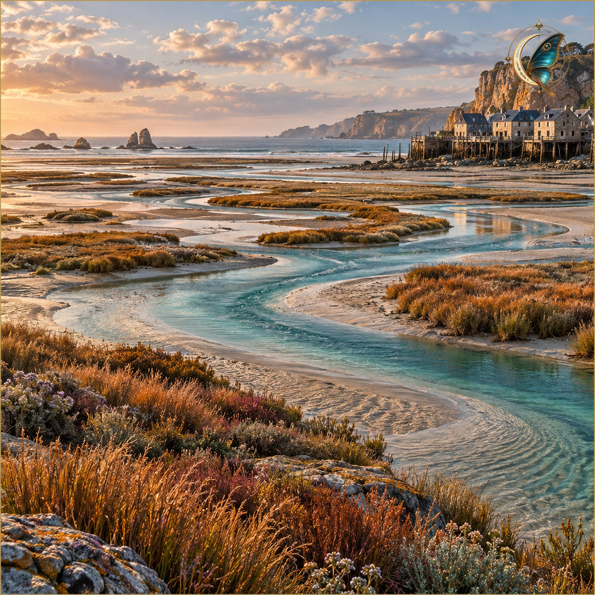 The Golden Tide Country — The Copper Marsh at Low Tide — Nivellume Studio