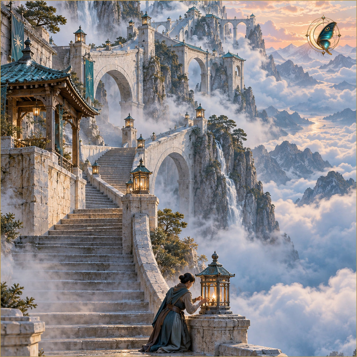 The Keepers of Small Fires — The Watchwoman Above the Clouded Stairs — Nivellume Studio