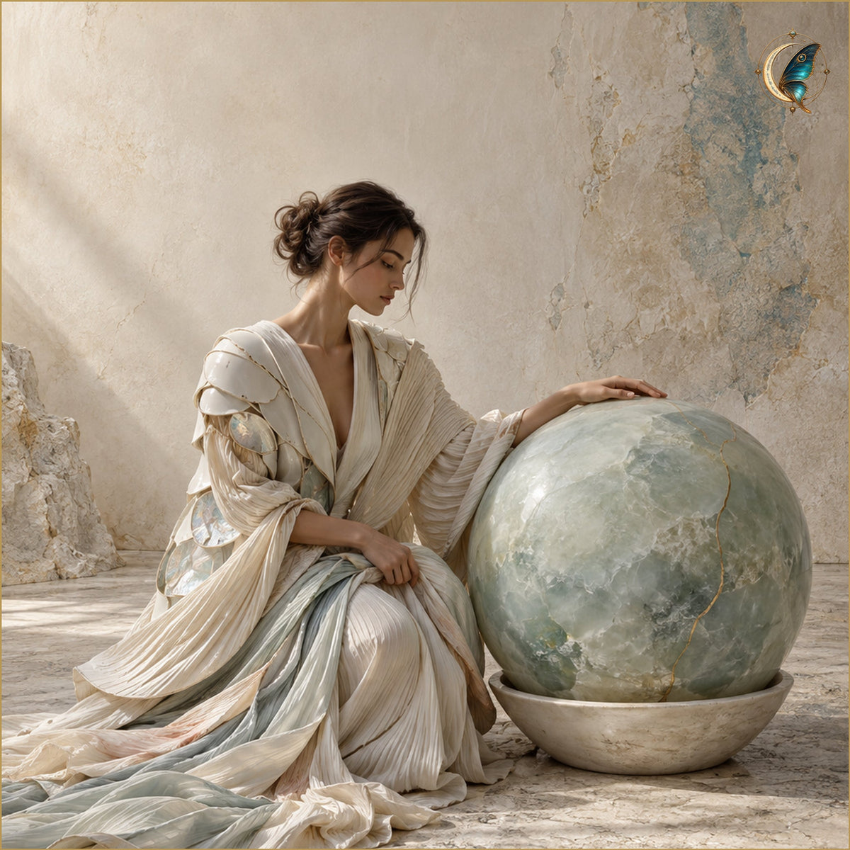 The Pale Ceremony — The Silence Beneath Her Palm — collection Nivellume Studio