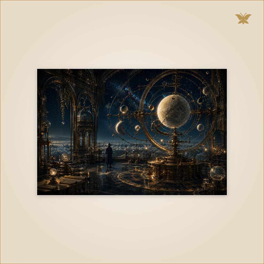The Conservatory of Wandering Moons — petit format 90 × 60 cm