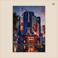 The Cobalt Cinema on Meridian Avenue — grand format 70 × 100 cm
