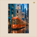 The Persimmon Tram at Seven Fifteen — grand format 70 × 100 cm