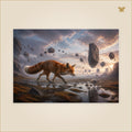 The Fox of Floating Stones — grand format 100 × 70 cm