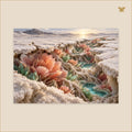 The Coral Petals Under the White Crust — grand format 70 × 50 cm