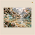 The Amber Pool Between Mineral Roots — grand format 70 × 50 cm