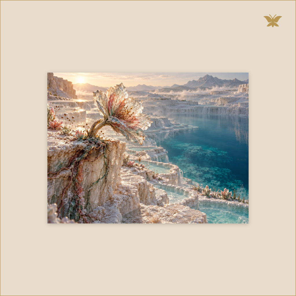 The Last Crystal Flower Before the Depths — petit format 40 × 30 cm