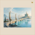 The Ivory Causeway — tableau aluminium, mockup grand format