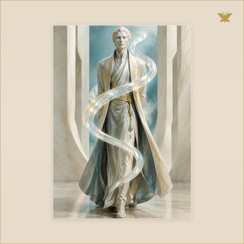 The Messenger of Pale Fire — tableau aluminium, mockup grand format