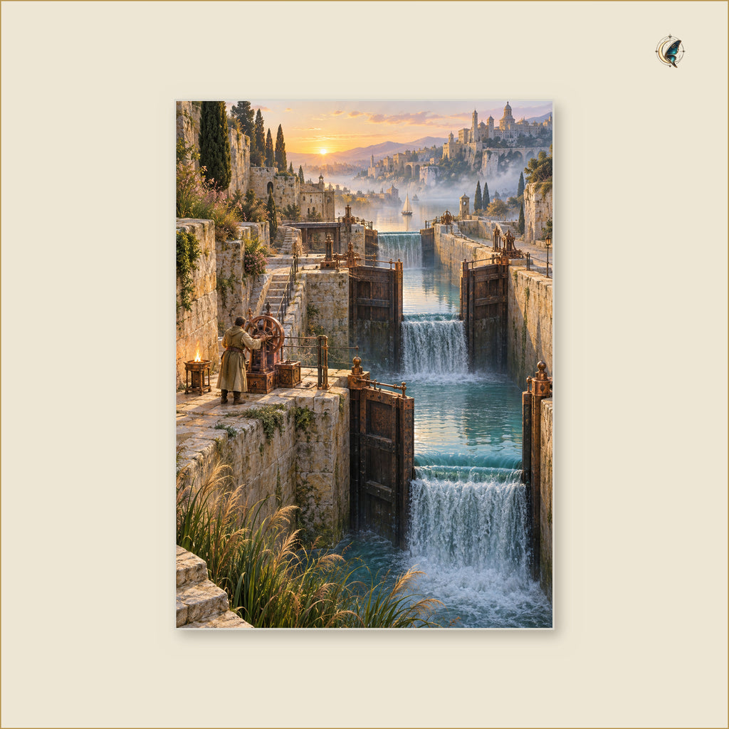 The Keeper of the Saffron Locks — tableau aluminium vertical Grand 50 × 70 cm