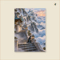 The Watchwoman Above the Clouded Stairs — tableau aluminium vertical Grand 50 × 70 cm