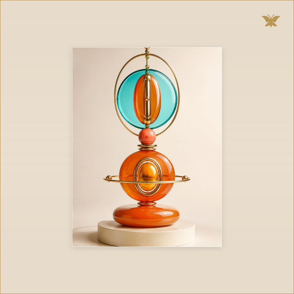 The Topaz Oracle — tableau aluminium, mockup petit format