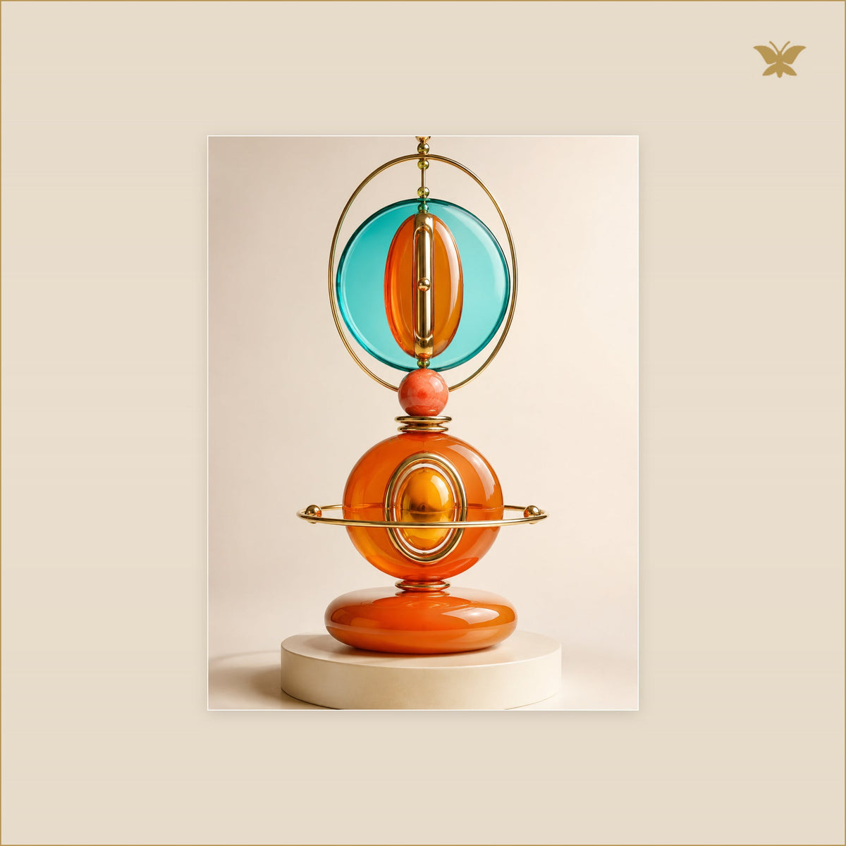 The Topaz Oracle — tableau aluminium, mockup petit format