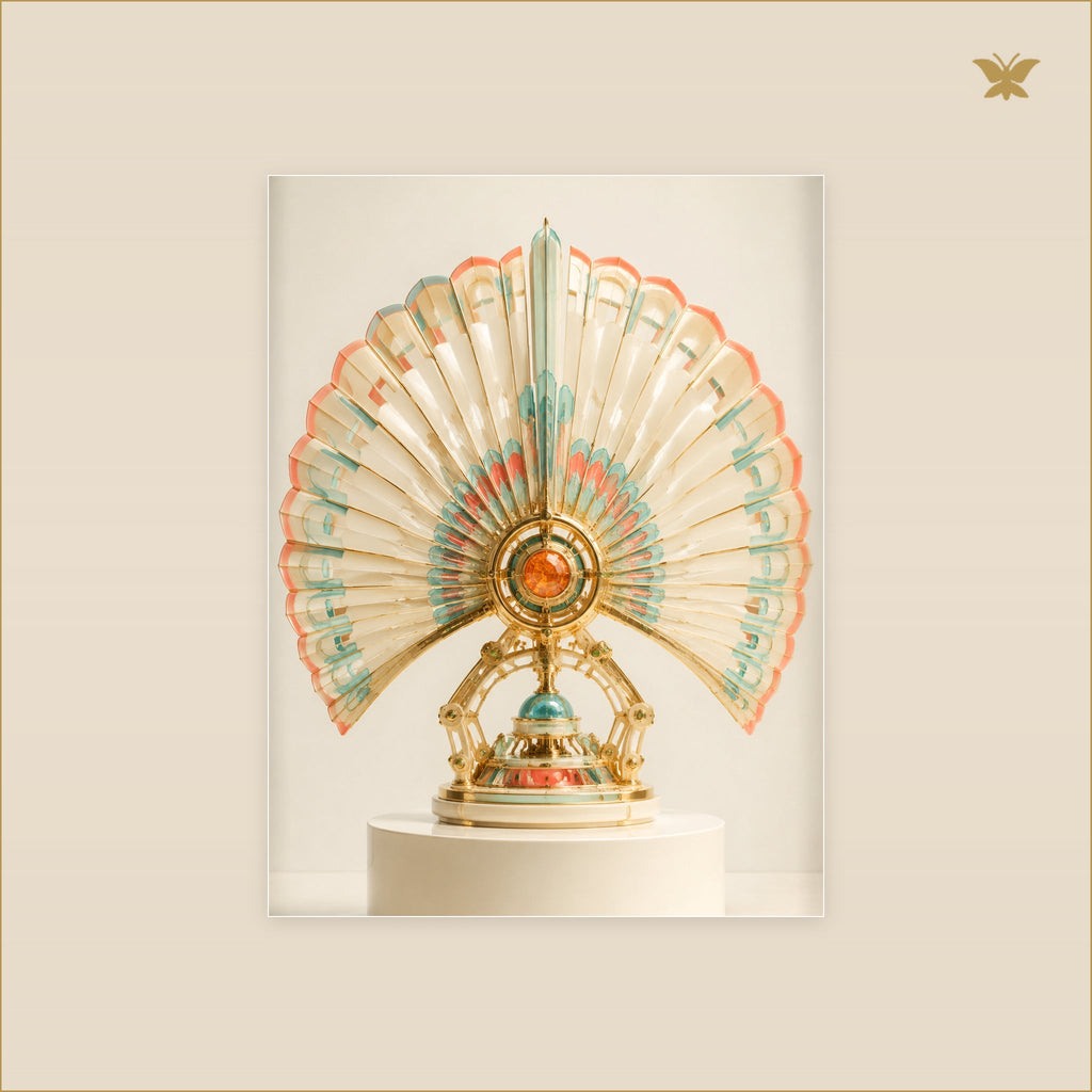 The Ivory Fan Engine — tableau aluminium, mockup petit format