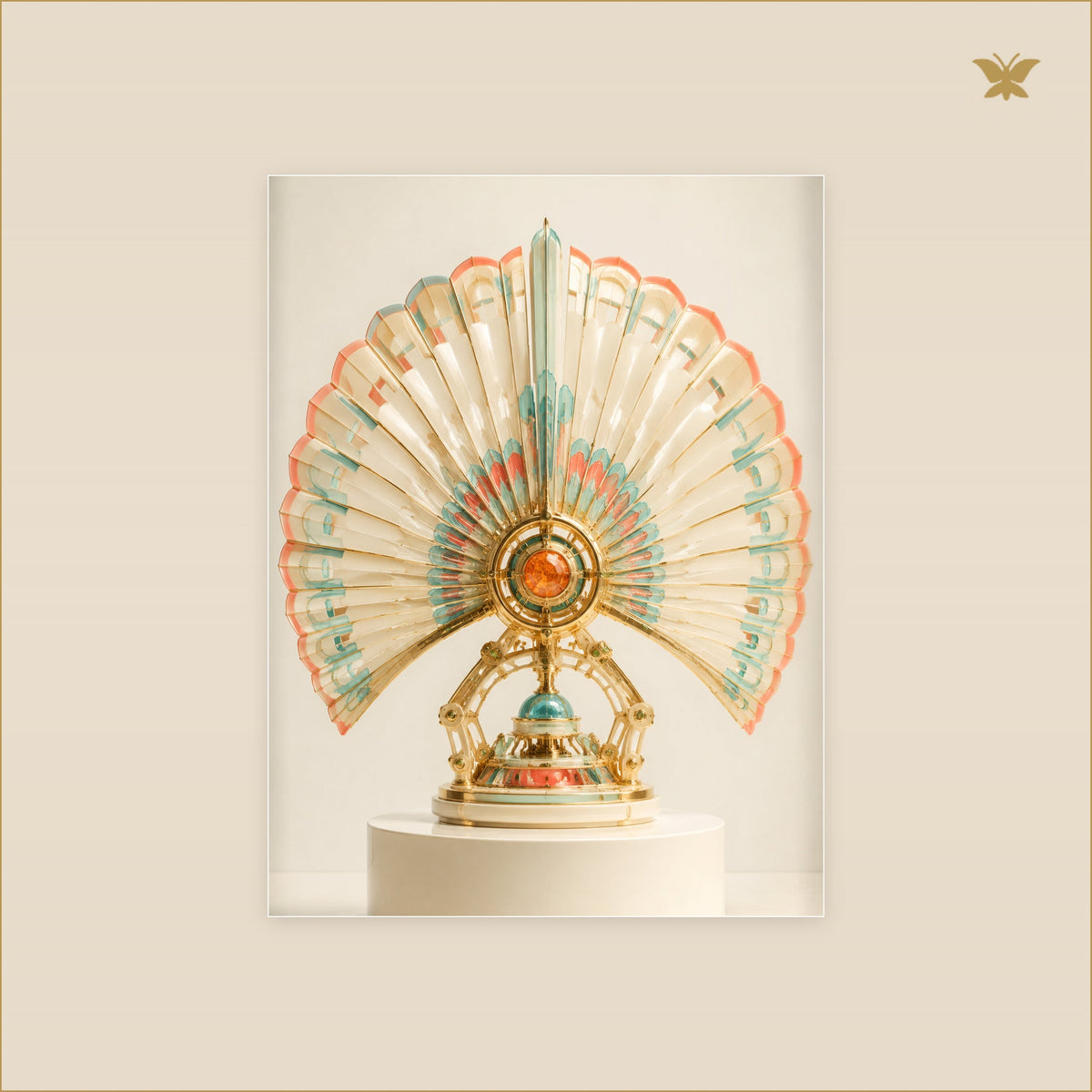The Ivory Fan Engine — tableau aluminium, mockup petit format