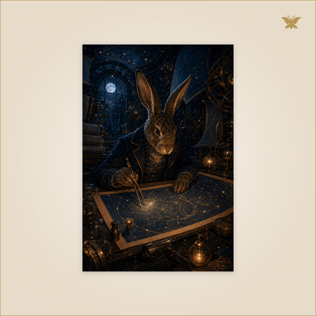 The Hare Dream Cartographer — petit format 60 × 90 cm