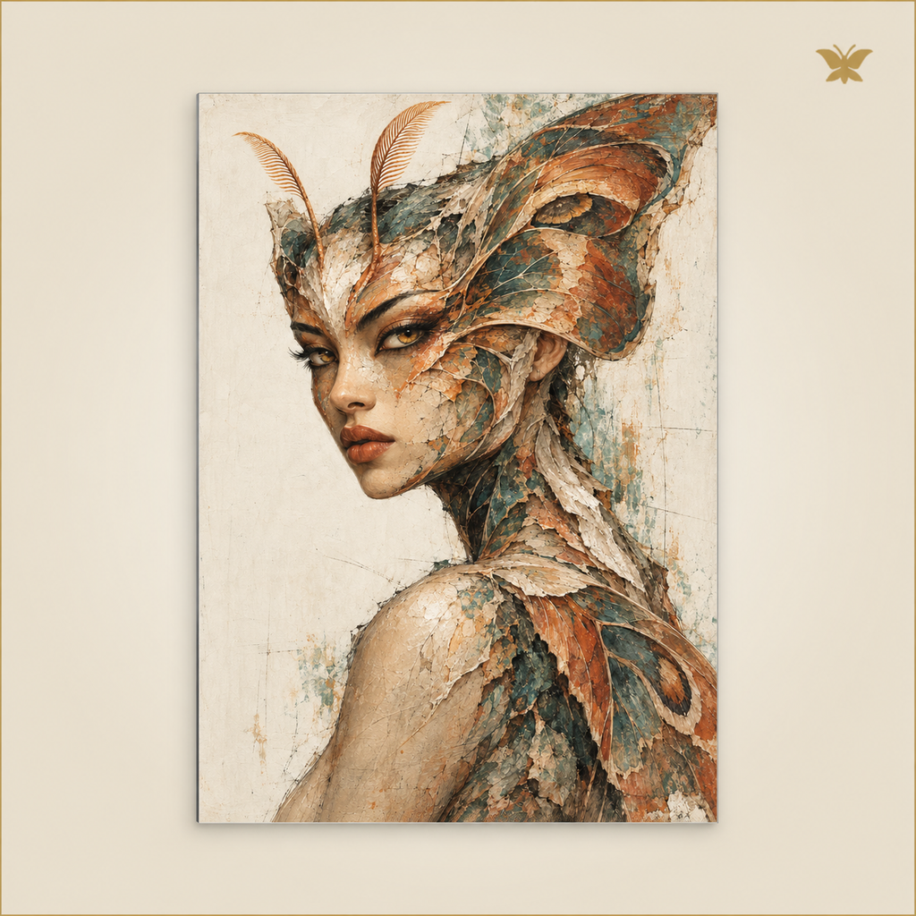 She Who Wore the Wings of Night — mockup Grand 50 × 70 cm