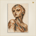 The Watcher with Barn Owl Bones — mockup Grand 50 × 70 cm