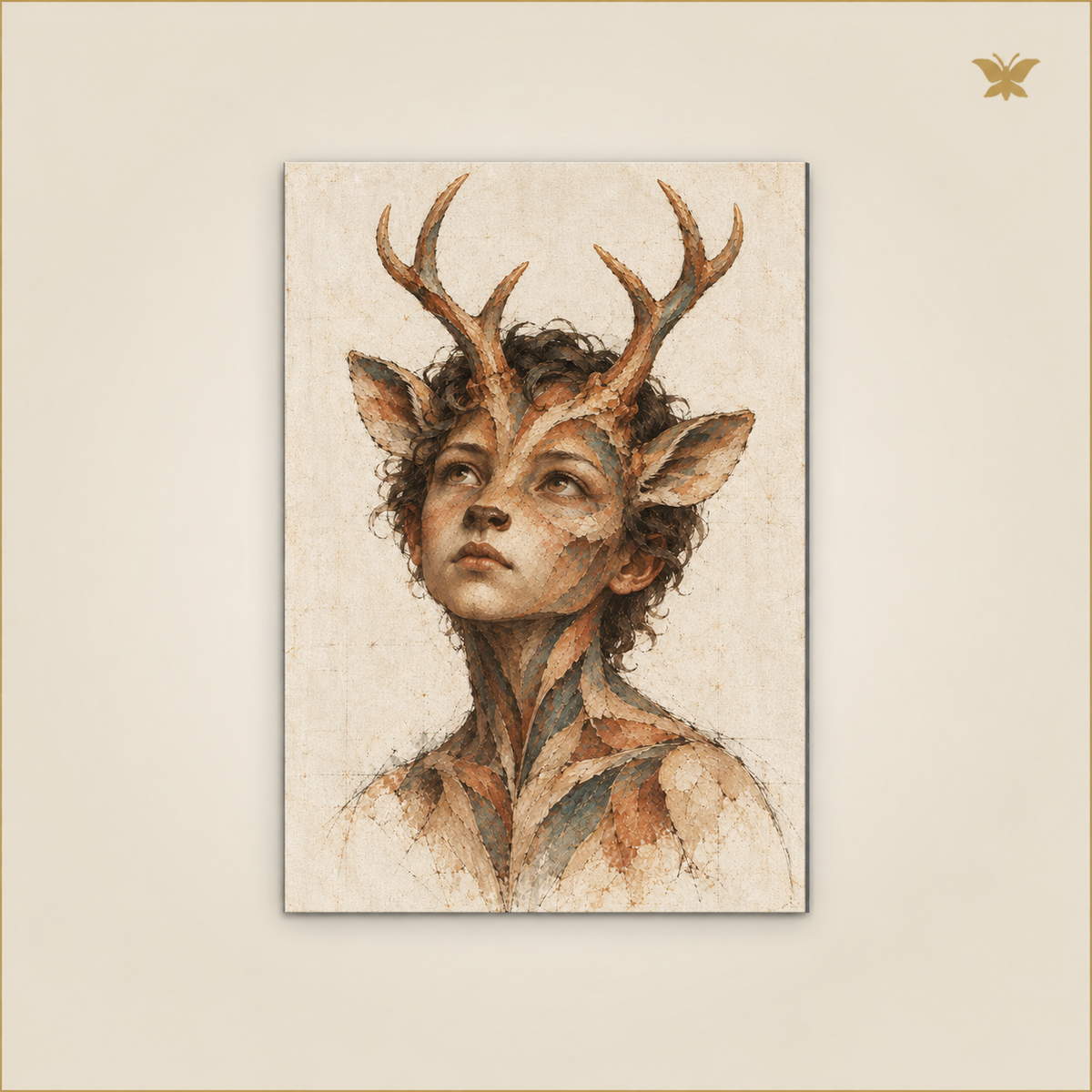 The Child with Antlers of Sap — mockup Petit 30 × 40 cm