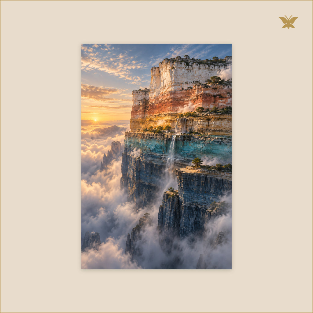 The Strata That Held the Dawn — petit format 60 × 90 cm