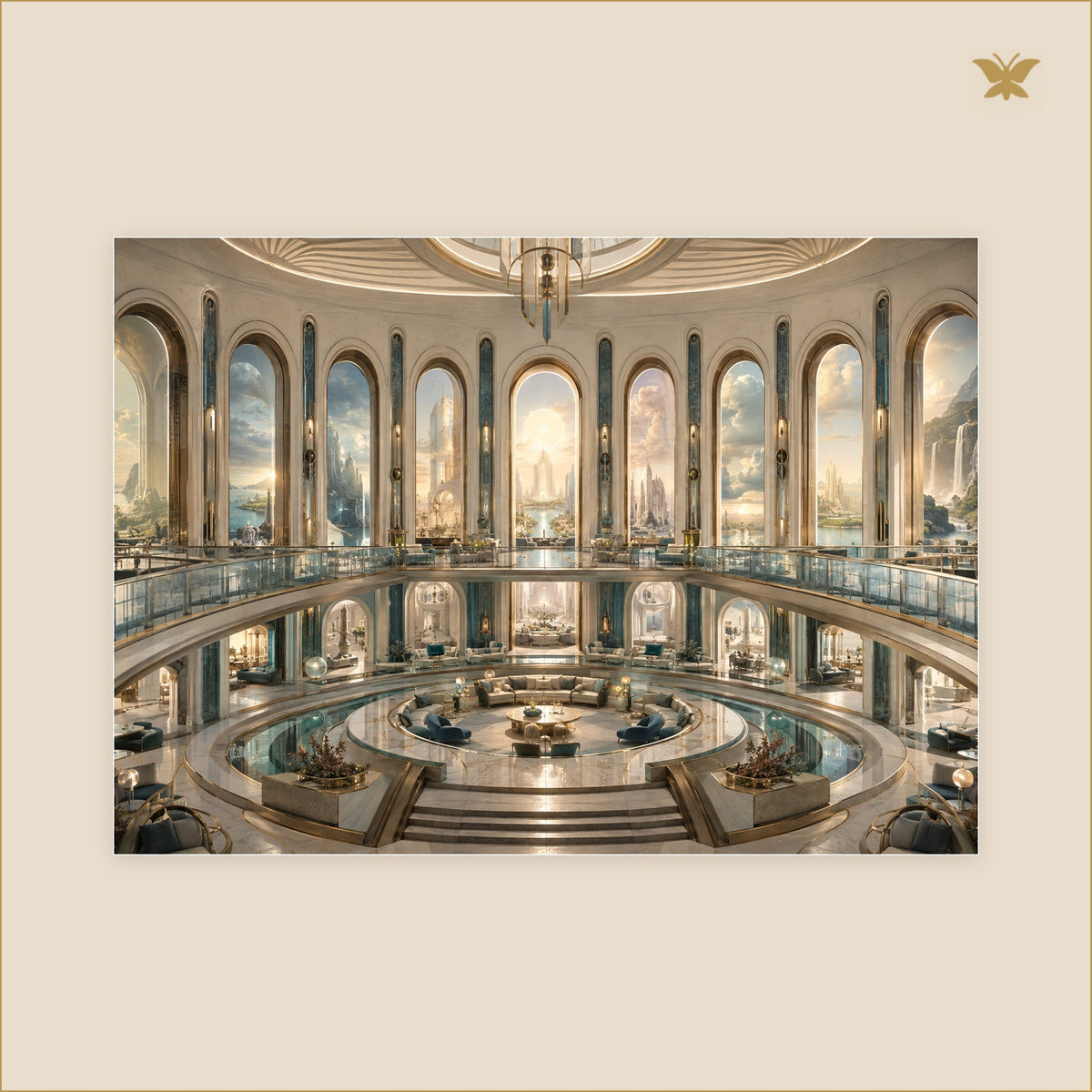 The Parlour Beyond the Ninth Arch — tableau aluminium, mockup grand format