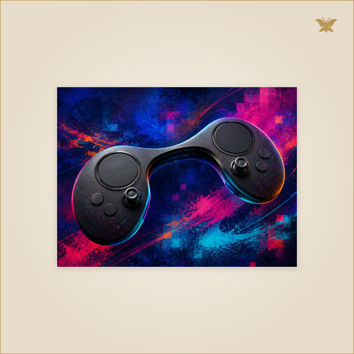 The Controller Beyond the Last Arcade — tableau aluminium, mockup petit format