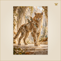 The Feline of Warm Stone — Grand 50 × 70 cm aluminium wall art