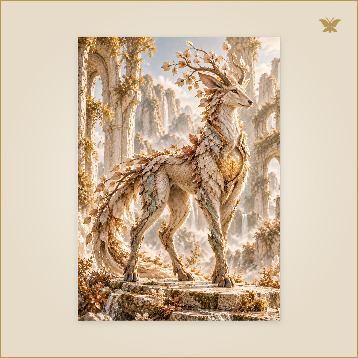 The Beast with a Heart of Pollen — Grand 50 × 70 cm aluminium wall art