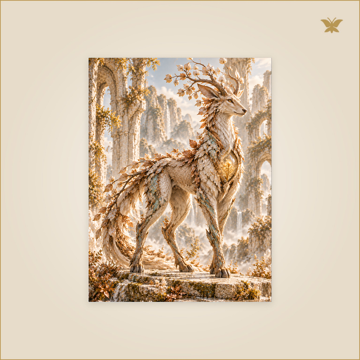 The Beast with a Heart of Pollen — Petit 30 × 40 cm aluminium wall art