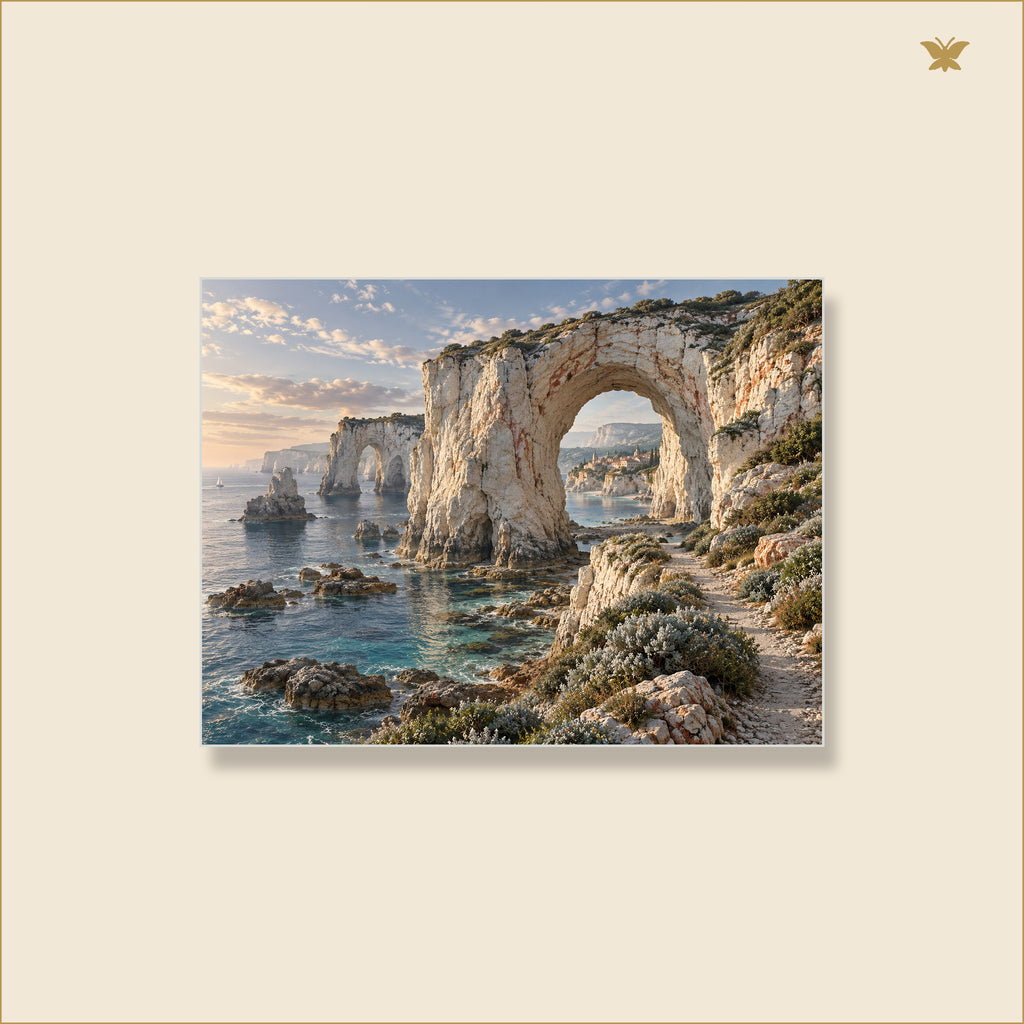 The Village Beyond the Coral Arches — mockup Premium petit 40 × 30 cm