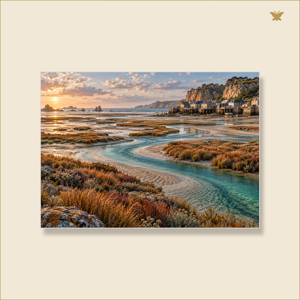 The Copper Marsh at Low Tide — mockup Premium grand 70 × 50 cm