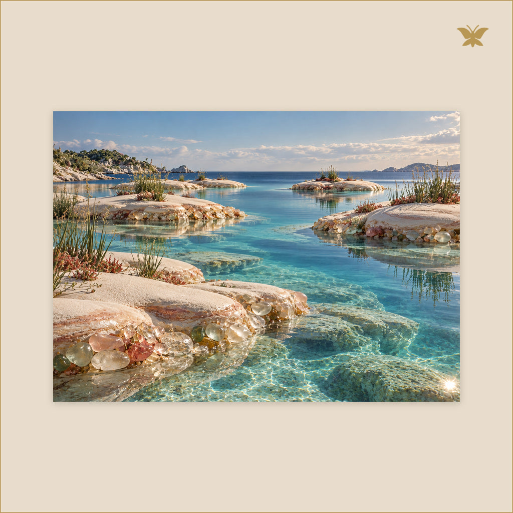 The Champagne Islands of Quiet Water — grand format 70 × 50 cm