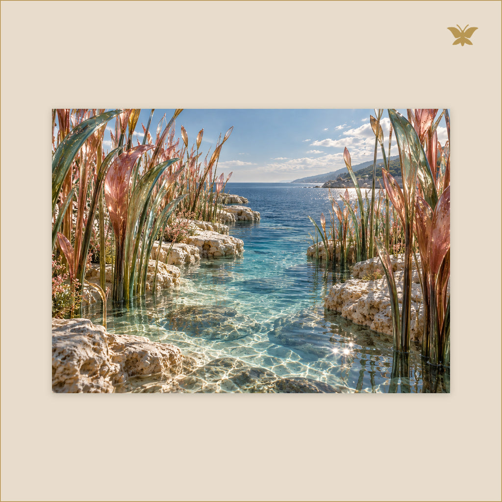 The Rose-Reed Passage to the Deep Blue — grand format 70 × 50 cm