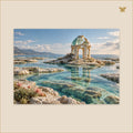 The Eroded Observatory in the Tidal Glass — grand format 70 × 50 cm