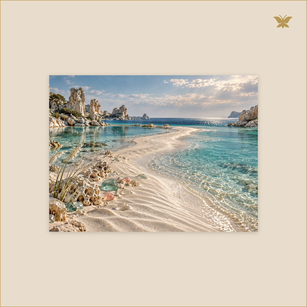 The Last Sandbar Before the Mineral Sea — petit format 40 × 30 cm
