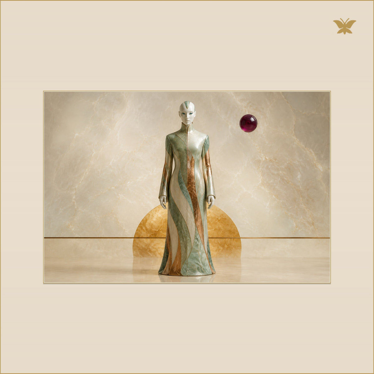 The Presence at the Topaz Meridian — mockup petit 90 × 60 cm