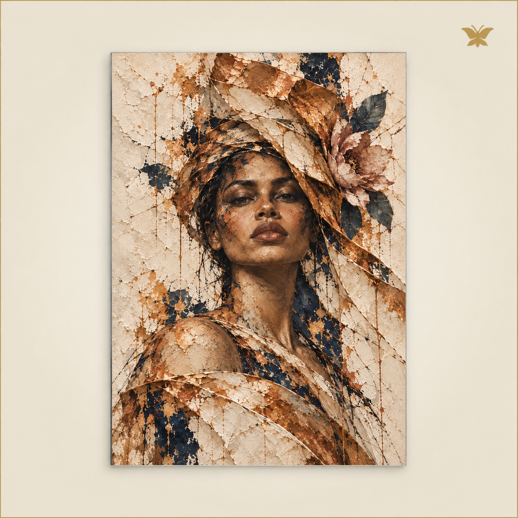 The Keeper of the Copper Veil — grand format 70 × 100 cm