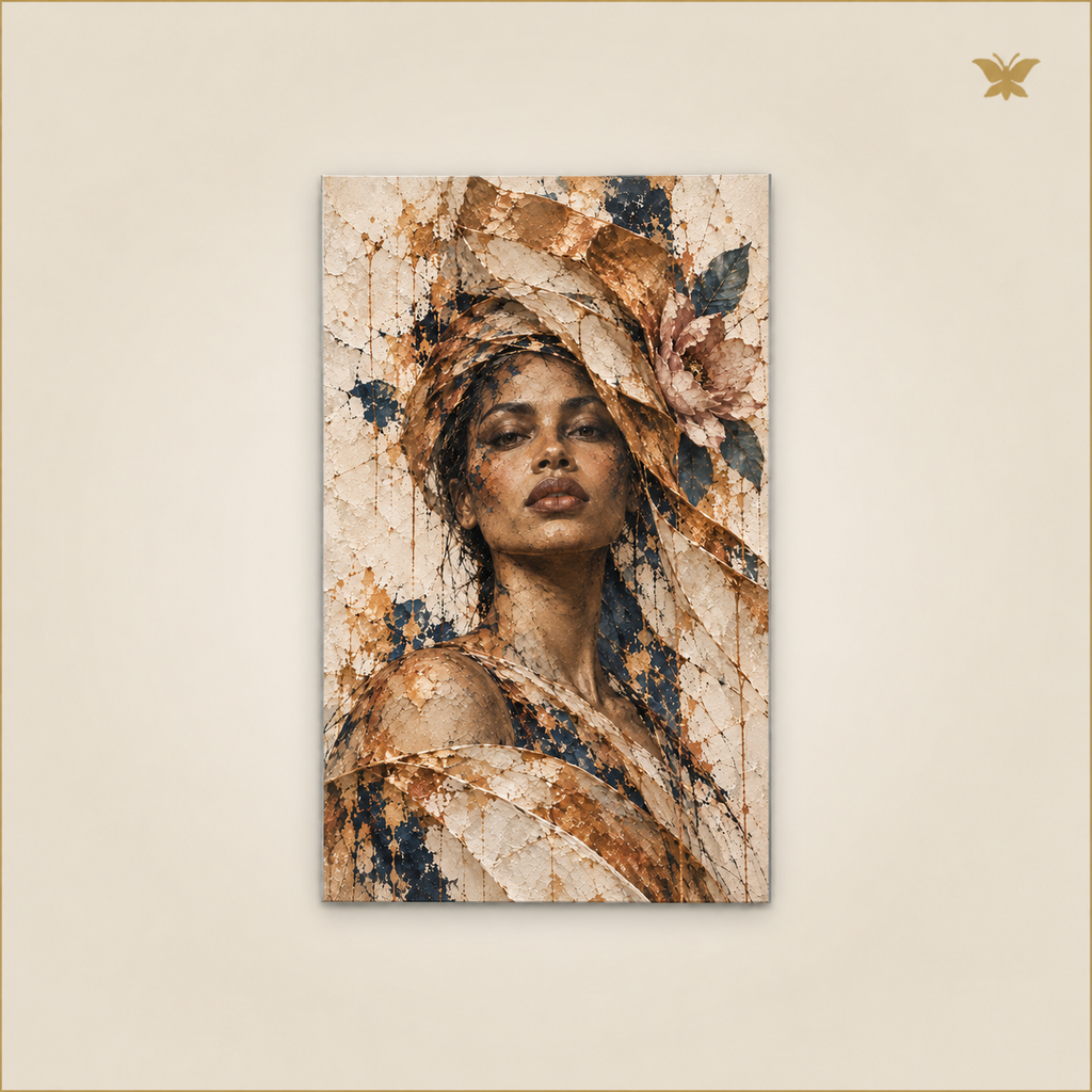 The Keeper of the Copper Veil — petit format 60 × 90 cm