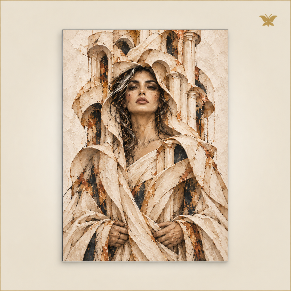 The Bearer of the Ivory Architecture — grand format 70 × 100 cm