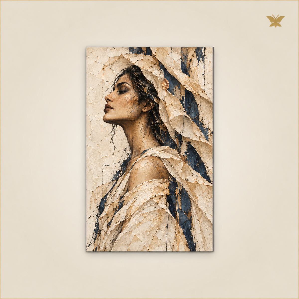 The Woman in the Folds of Light — petit format 60 × 90 cm