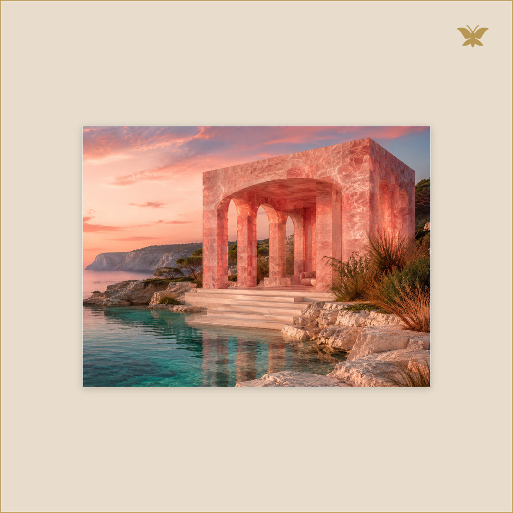 The Pink Salt Pavilion — petit format 40 × 30 cm