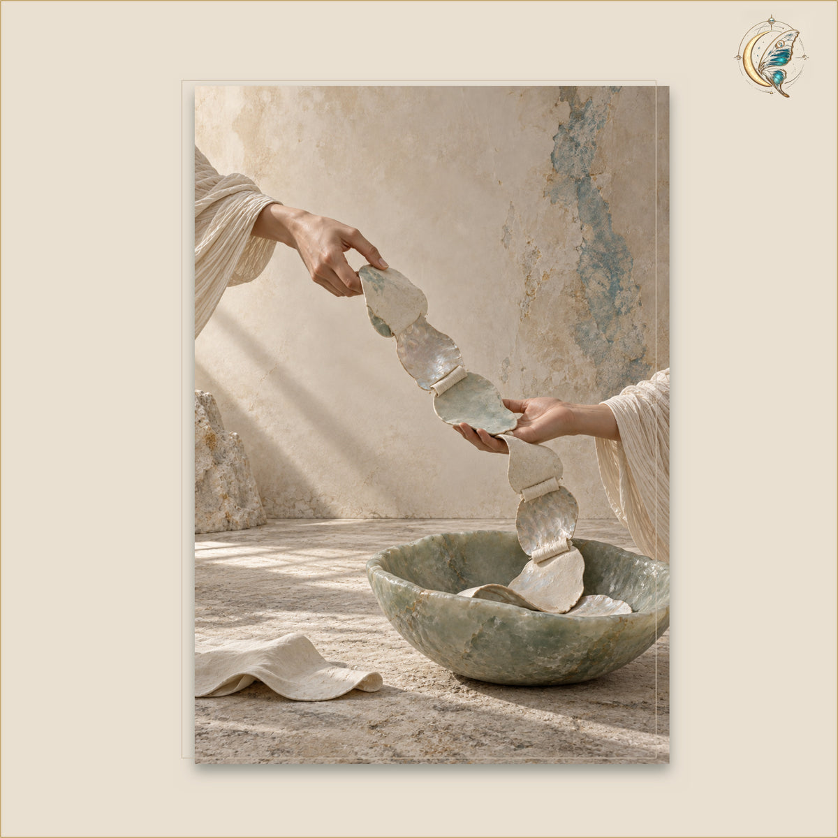 A Pearl Passed Between Them — Grand 70 × 100 cm
