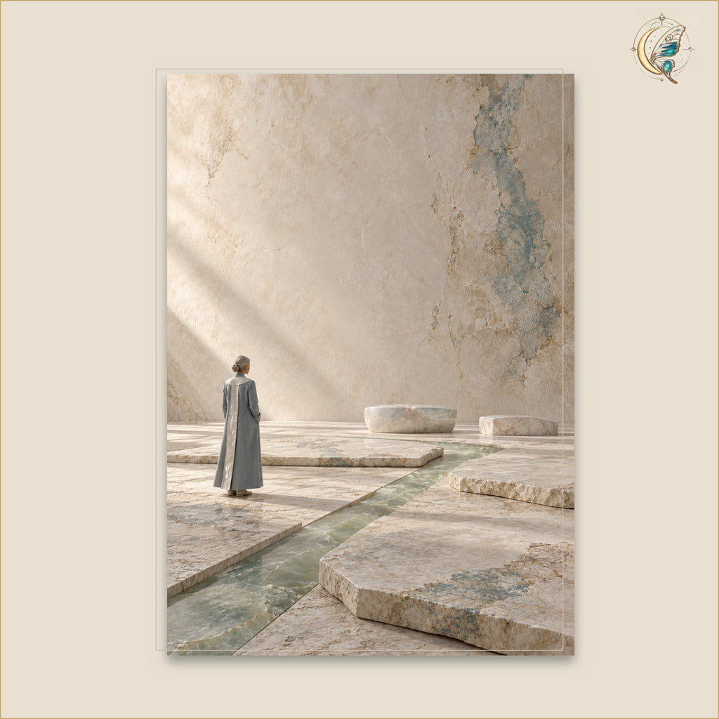 The Figure in the Pale Distance — Grand 70 × 100 cm