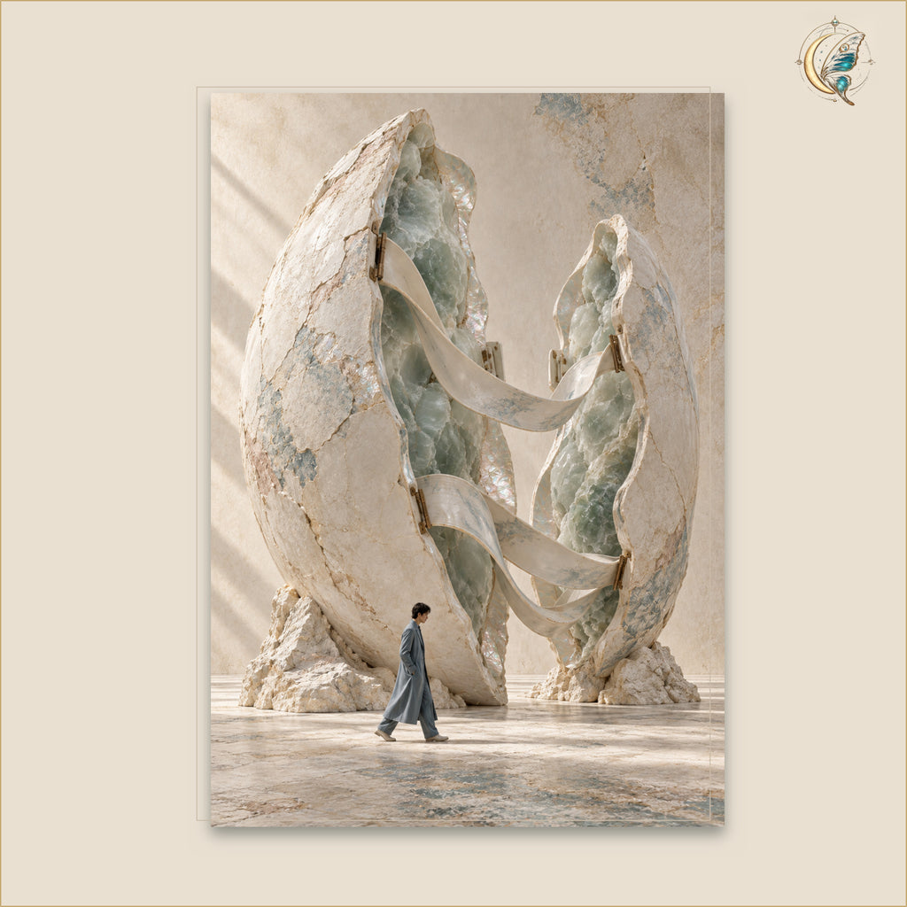 When the Pale Stone Opened — Grand 70 × 100 cm