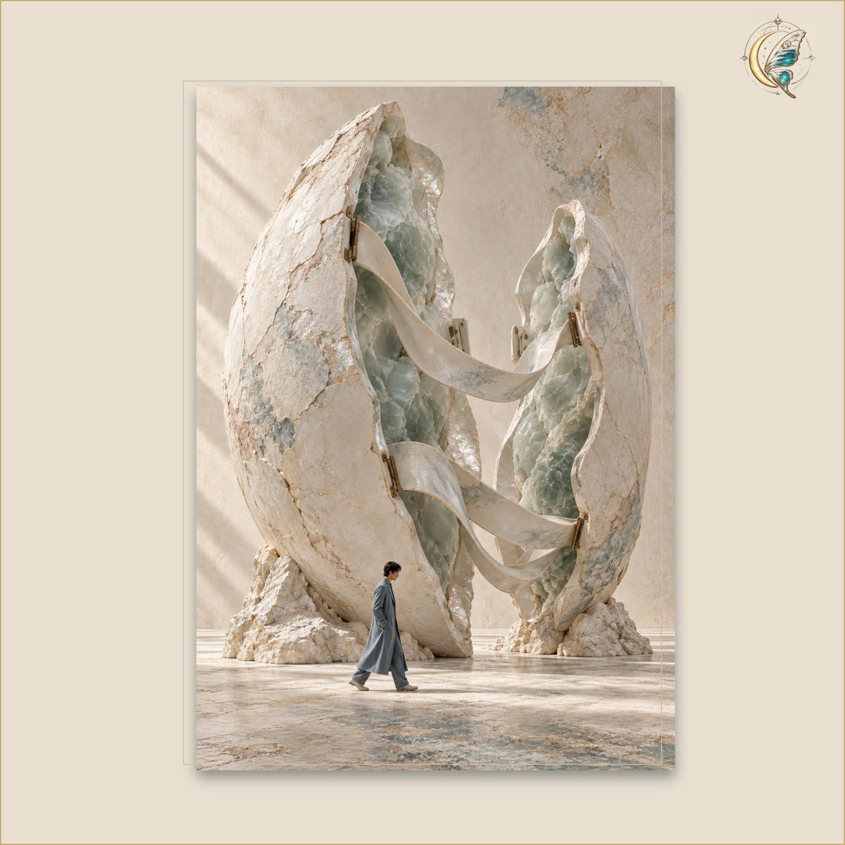 When the Pale Stone Opened — Grand 70 × 100 cm