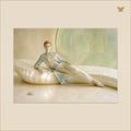 The Figure Resting on Nacre — mockup grand 70 × 50 cm