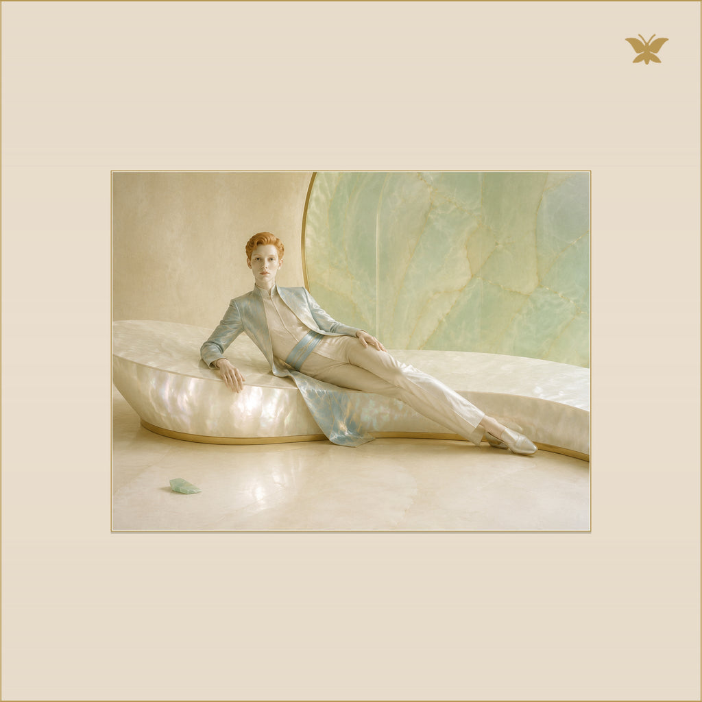 The Figure Resting on Nacre — mockup petit 40 × 30 cm