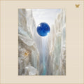 The Suspended Pearl of the Ivory Chasm — mockup Premium grand 50 × 70 cm