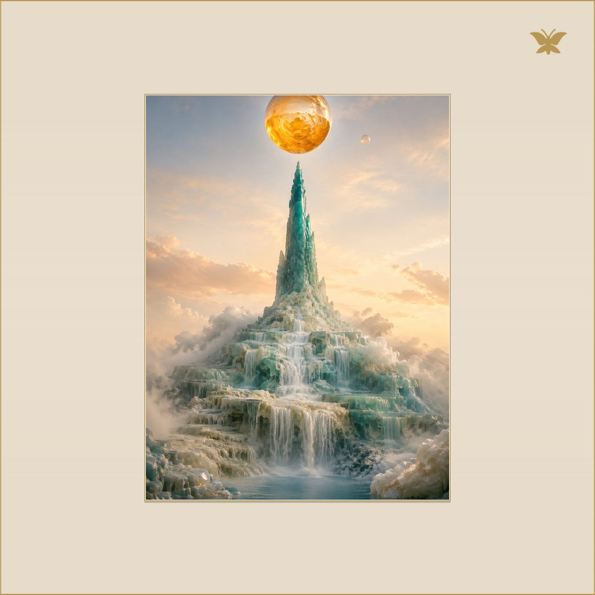 The Sun That Rested on the Jade Spire — mockup Premium petit 30 × 40 cm