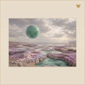 The Jade Planet Above the Lavender Reefs — mockup Premium grand 70 × 50 cm