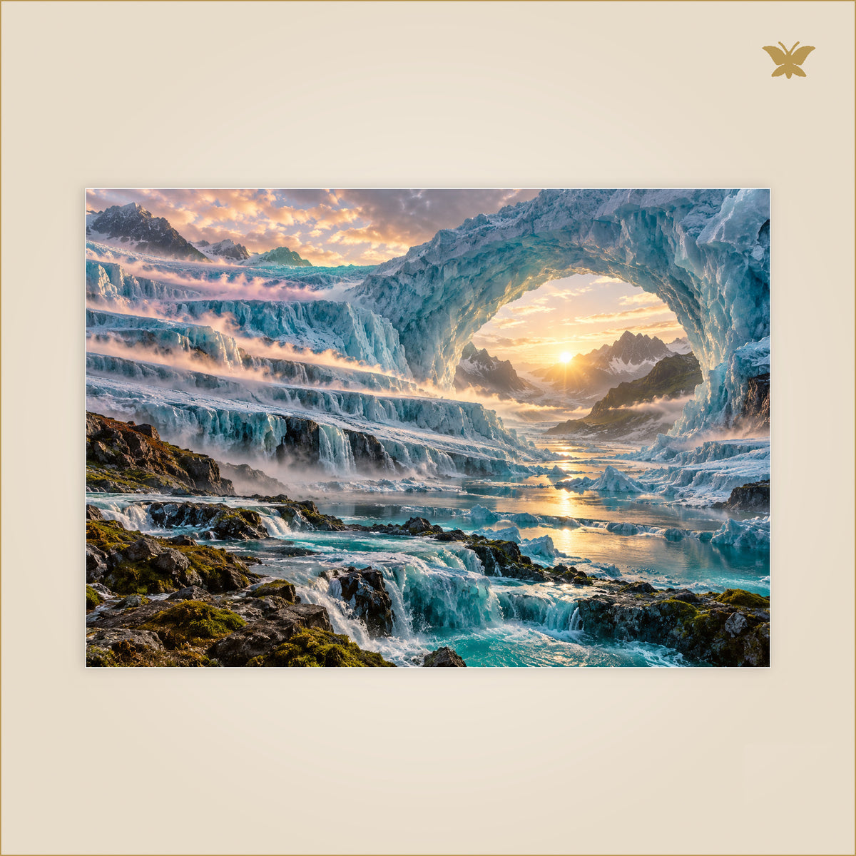 The Glacier That Filed the Dawn — grand format 100 × 70 cm